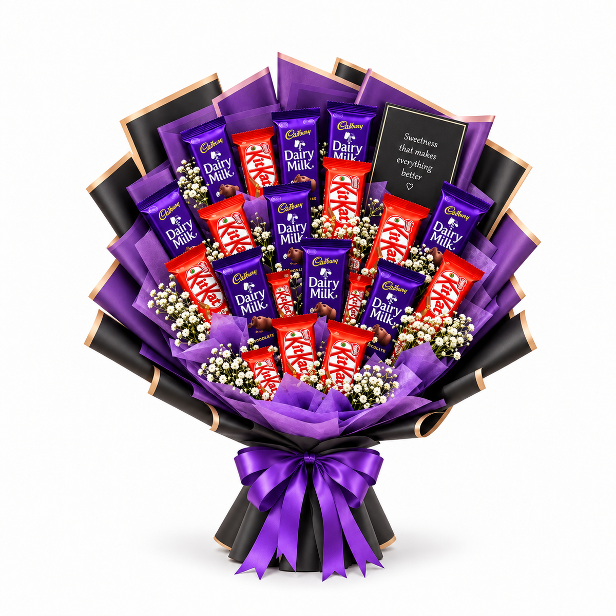 Royal Chocolate Bliss Bouquet – Dairy Milk & KitKat